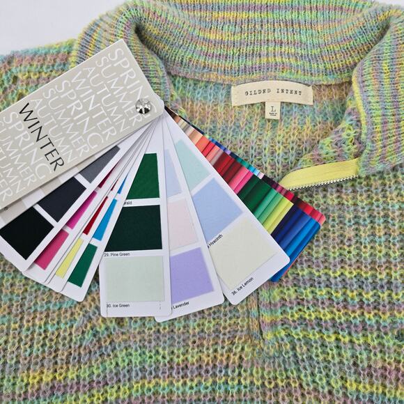 Gilded Intent Y2K Revival Pastel Knit Half-Zip Sweater Vest (L) - Picture 4 of 6